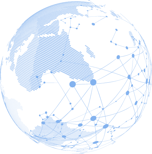Network globe illustration